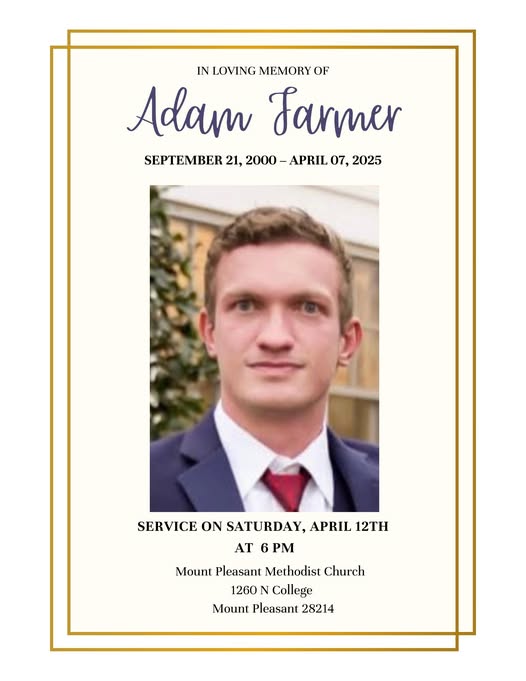 Adam Farmer Death & Obituary: Mount Pleasant, NC Passes Away Unexpectedly